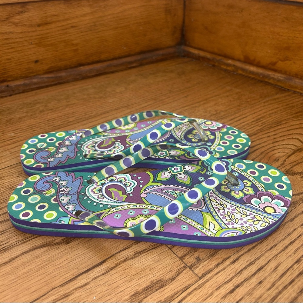 Vera Bradley | Heather Paisley Flip Flop Thongs Sandals Size M 7/8
